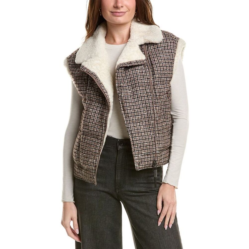 Brunello Cucinelli Check-Print Goose-Down Gilet